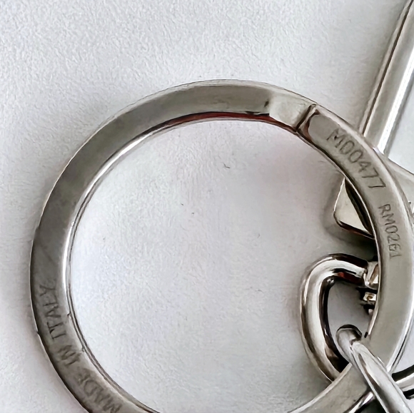 Louis Vuitton Silver & Grey Bag Charm/Key Chain - Picture 3 of 3